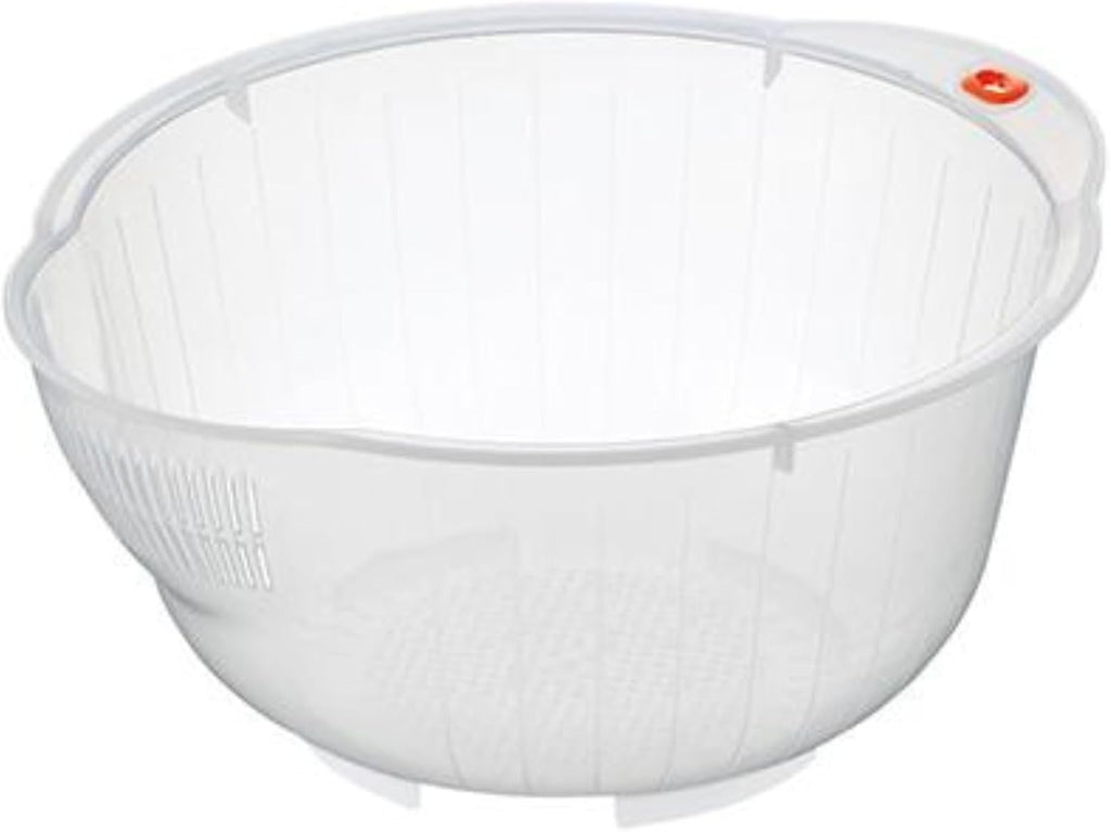 Japanese Rice Washing Bowl with Side and Bottom Drainers, Made in Japan