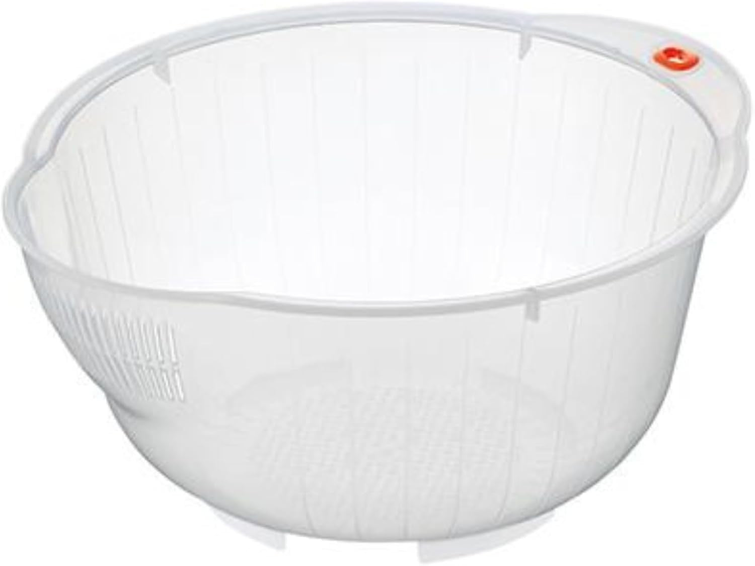 Japanese Rice Washing Bowl with Side and Bottom Drainers, Made in Japan