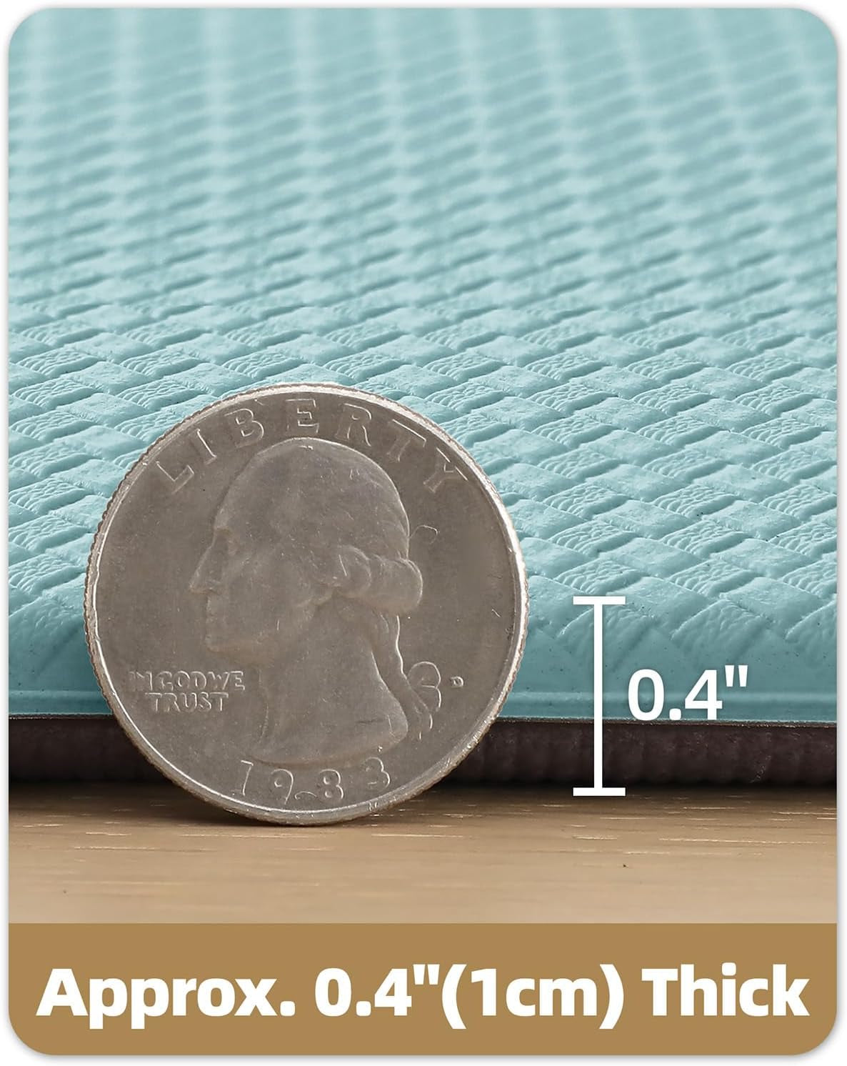 Kitchen Mat for Floor 17X29+17X59 anti Fatigue 2Pcs, Teal | Water&Oil Proof, Ideal for Light Cooking/Low Traffic Homes, anti Slip, for Comfort Standing, Bright Kitchen Decor