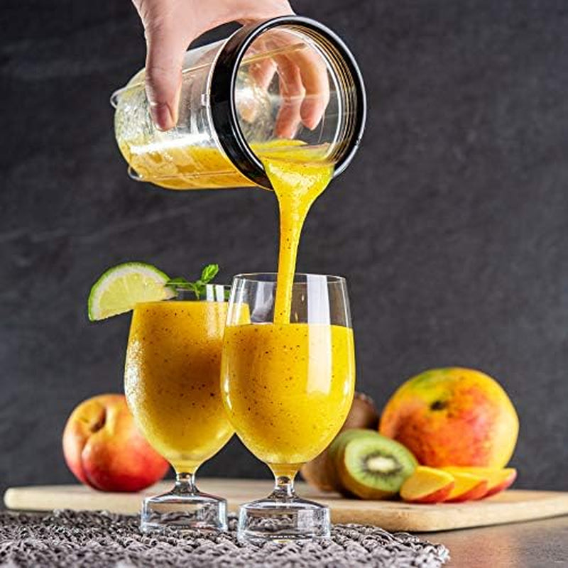 Personal Smoothie Blender, Single Serve Blender for Shakes & Protein, 17Oz Blend Cup & 10Oz Grind Cup, Compact Mini Design for Home, Office, Gym & Travel