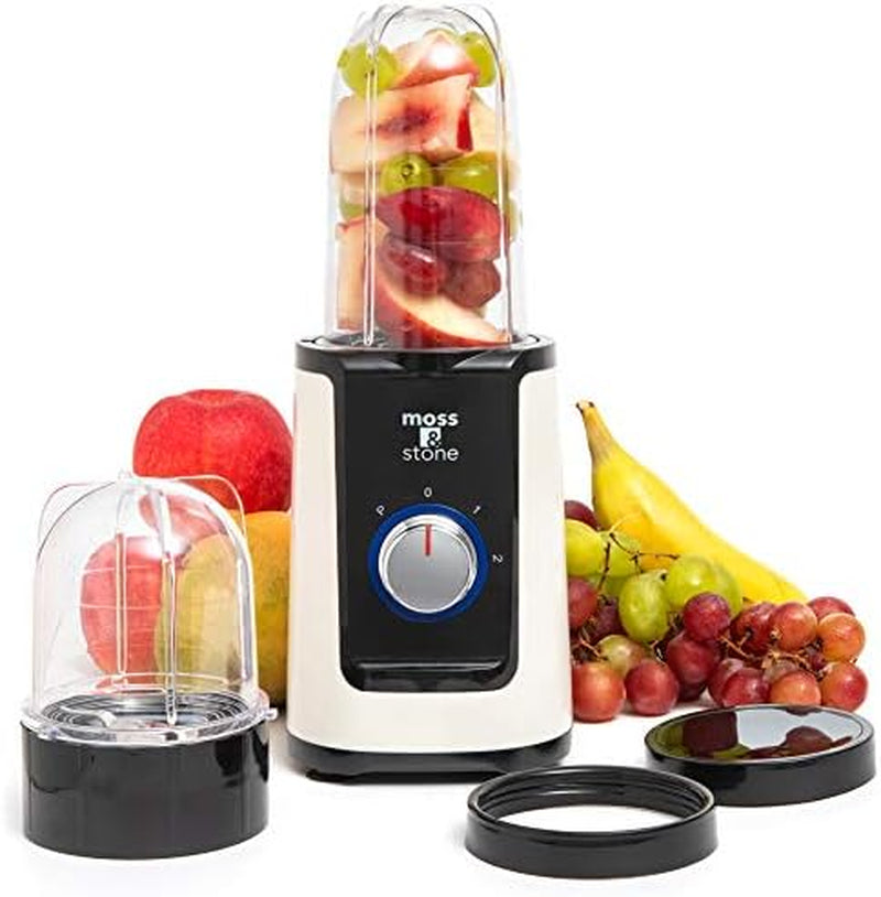 Personal Smoothie Blender, Single Serve Blender for Shakes & Protein, 17Oz Blend Cup & 10Oz Grind Cup, Compact Mini Design for Home, Office, Gym & Travel